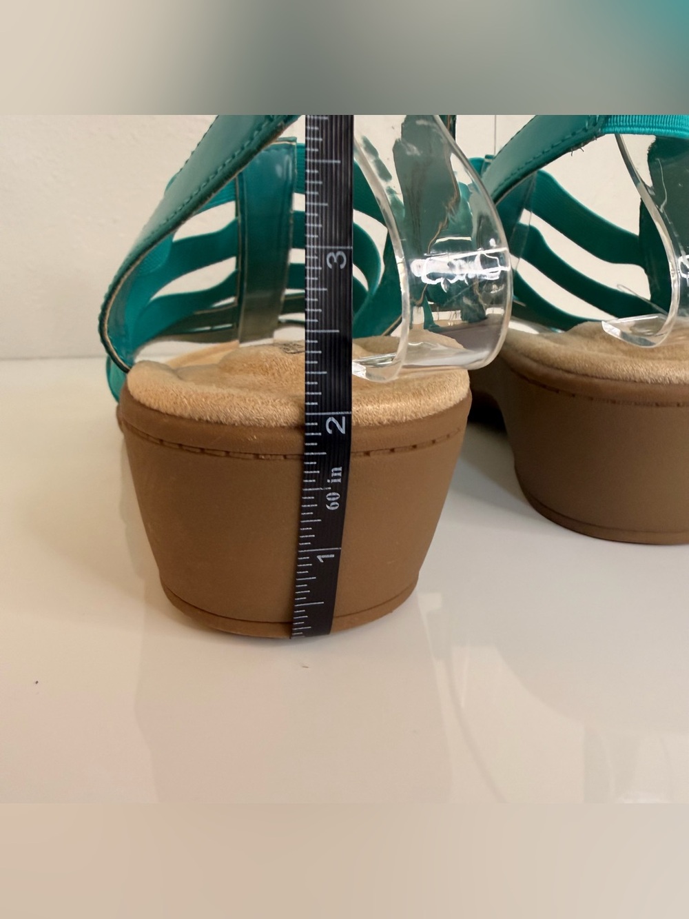 East 5th Teal Patent Strappy Slingback Sandals for Women - Picture 7 of 10